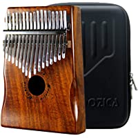 Los mejores  - Moozica 17 teclas Kalimba- piano marimba de pulgar de madera de tono sólido de alta calidad con estuche protector e…